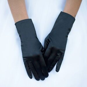 1/2 OFF Dressy Black Satin Wedding Gloves
